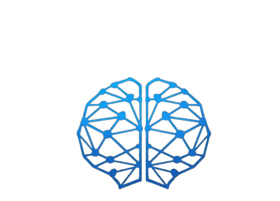 Logótipo Zentury: cérebro em wireframe de rede neuronal